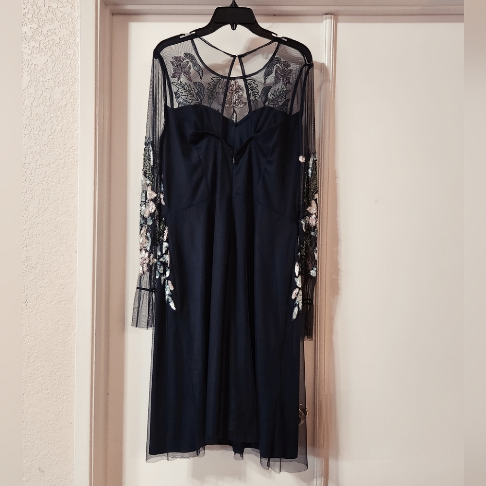 Frock and Frill Navy sequins midi dress size 12 - Picture 7 of 10